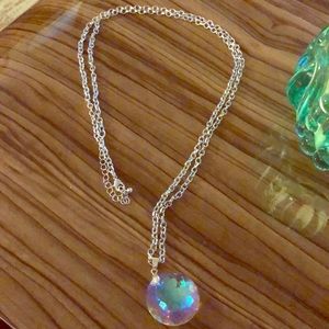 Super long, glam crystal necklace.